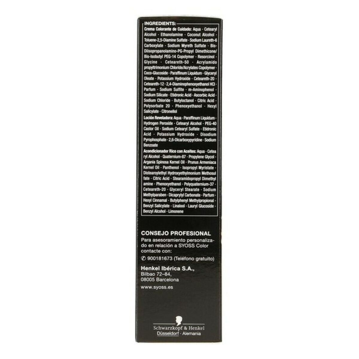 Tinta Permanente Syoss Olio Intense Sem amoníaco Nº 1,10 Preto Intenso | Acexarme. Mais modelos Beleza, Cuidado do cabelo disponíveis.