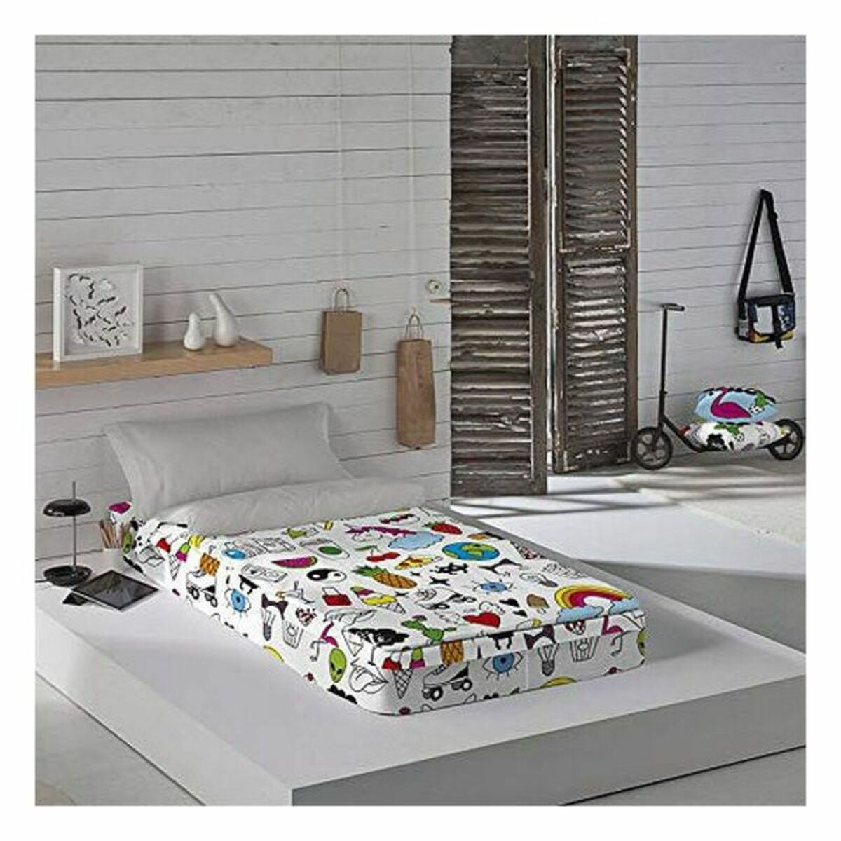Capa de Edredão com Enchimento Costura Cool Icons (90 x 190 cm) (Solteiro) | Acexarme. Mais modelos Bebé, Quarto de dormir disponíveis.