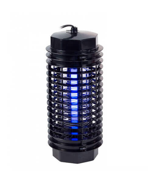Repelentes eletrónicos para casa com design preto e luz azul para controle de insetos