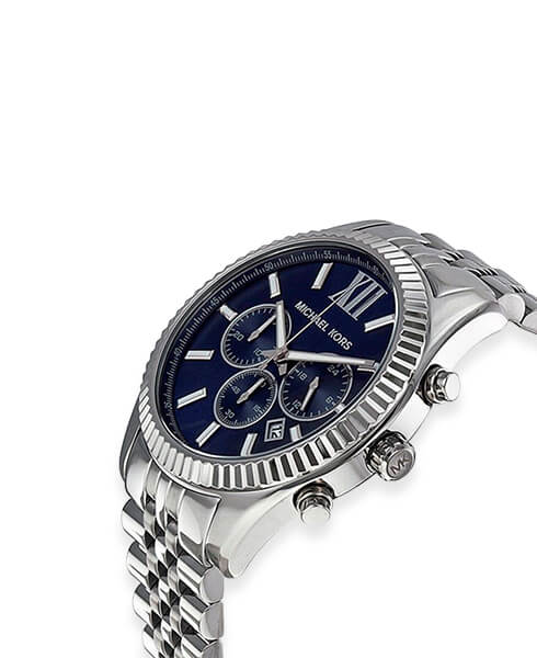 Relógios de homem online com design elegante e bracelete em aço inoxidável prateado