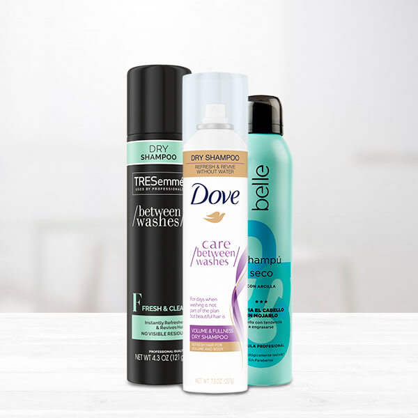 Comprar champô seco mulher com diferentes marcas e frascos para cuidados rápidos e fáceis do cabelo