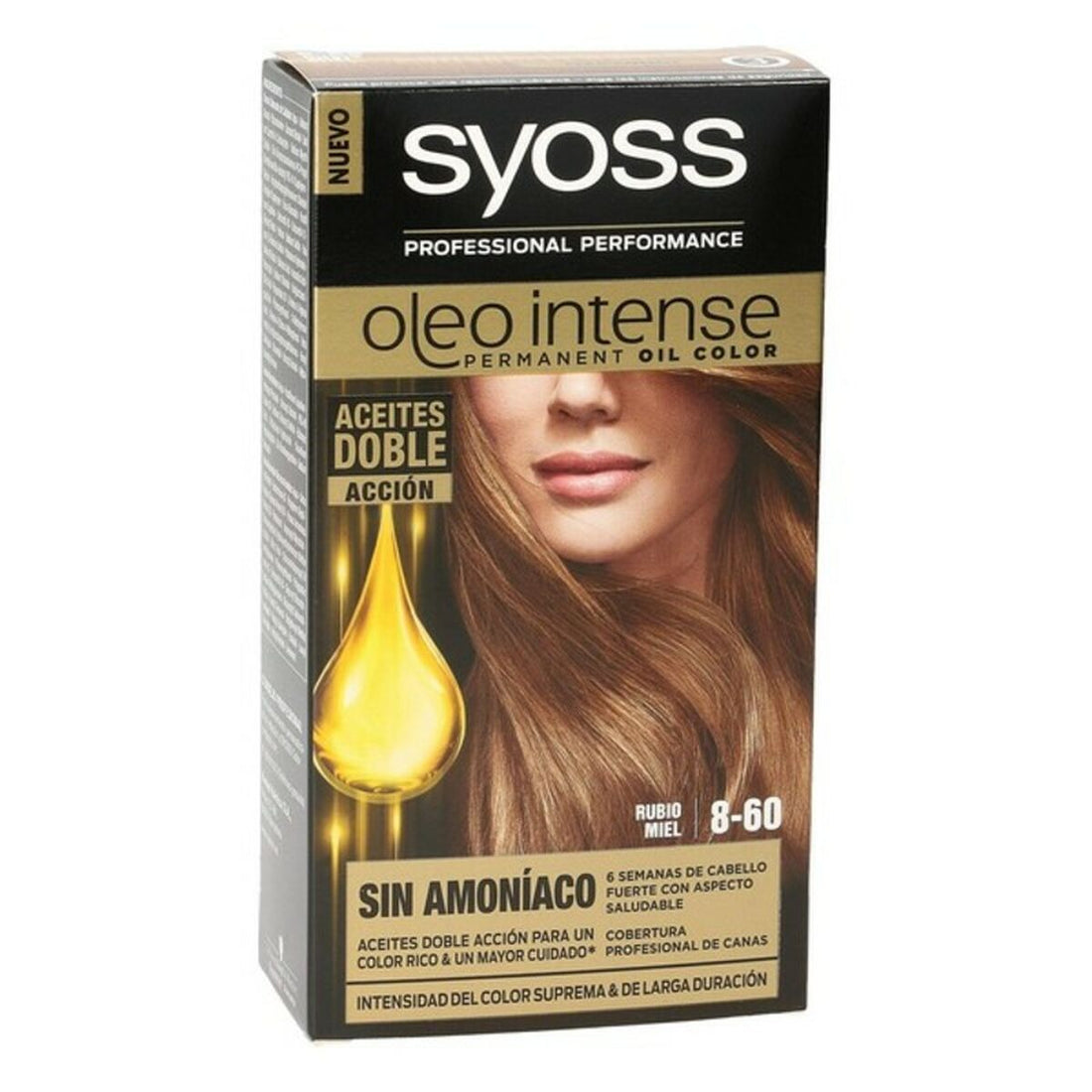 Tinta Permanente   Syoss Olio Intense Sem amoníaco Nº 8,60 Loiro Mel | Acexarme. Mais modelos Beleza, Cuidado do cabelo disponíveis.