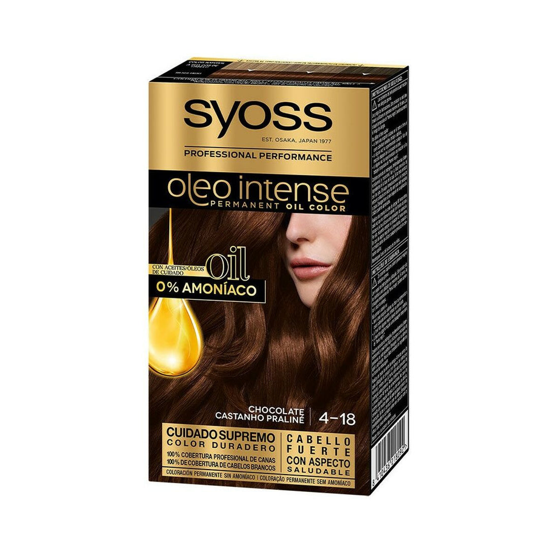 Tinta Permanente   Syoss Olio Intense Sem amoníaco Nº 4,18 Chocolate | Acexarme. Mais modelos Beleza, Cuidado do cabelo disponíveis.