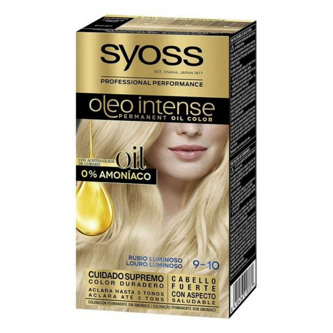Tinta Permanente   Syoss Olio Intense Sem amoníaco Nº 9,10 Louro Luminoso | Acexarme. Mais modelos Beleza, Cuidado do cabelo disponíveis.