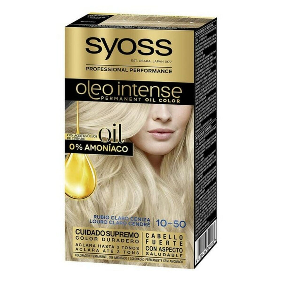 Tinta Permanente   Syoss Olio Intense Sem amoníaco Nº 10,50 Louro Claro Cinza | Acexarme. Mais modelos Beleza, Cuidado do cabelo disponíveis.