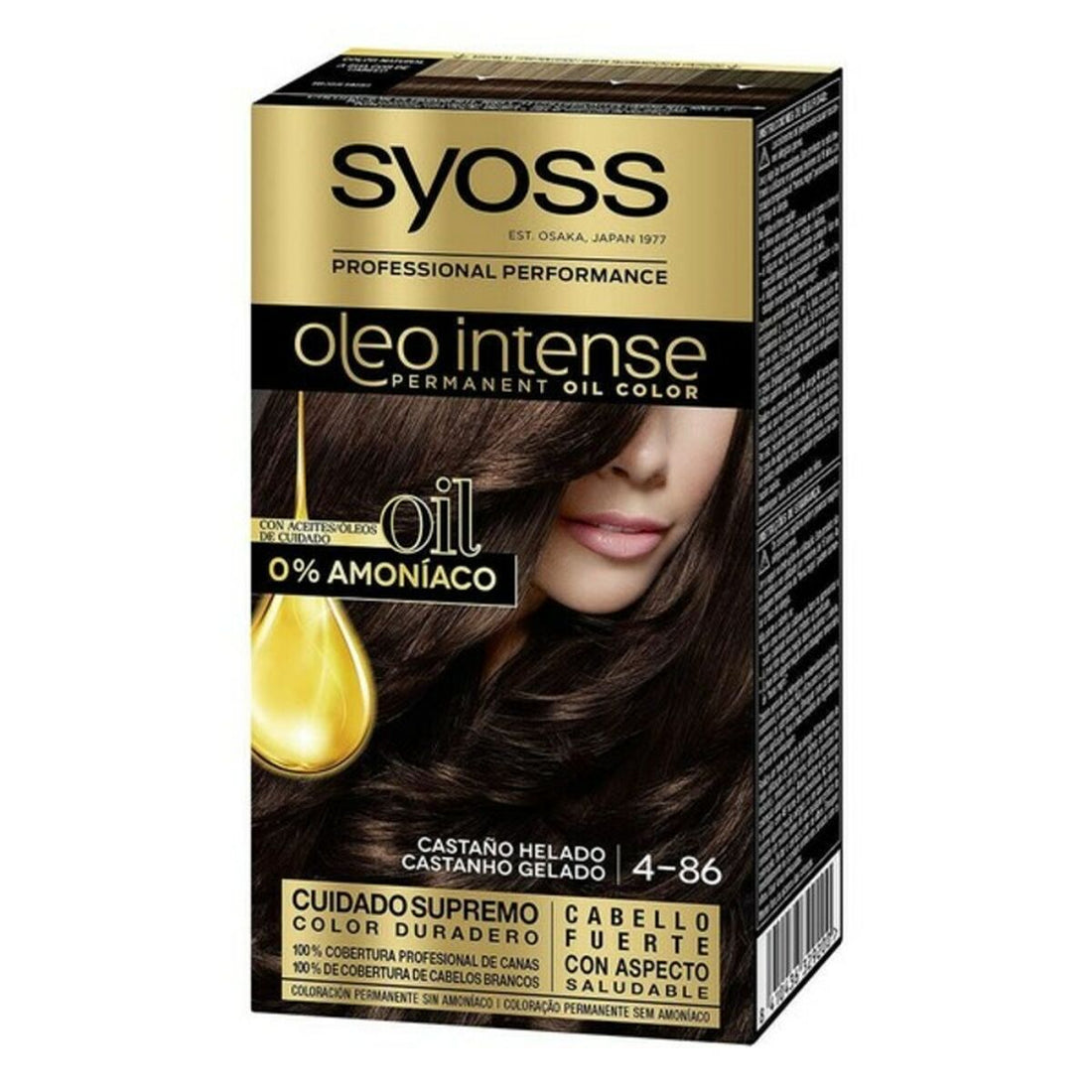 Tinta Permanente   Syoss Olio Intense Sem amoníaco Nº 4,86 Castanho Gelado | Acexarme. Mais modelos Beleza, Cuidado do cabelo disponíveis.