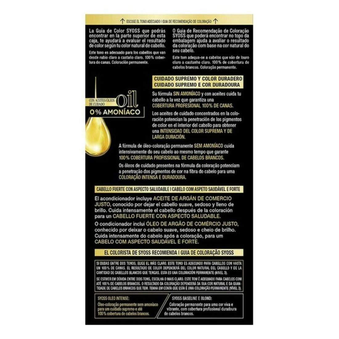 Tinta Permanente   Syoss Olio Intense Sem amoníaco Nº 8,50 Louro Claro Cinza | Acexarme. Mais modelos Beleza, Cuidado do cabelo disponíveis.