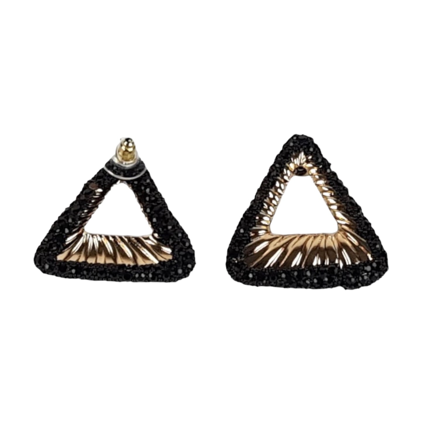 Black Triangle Earrings