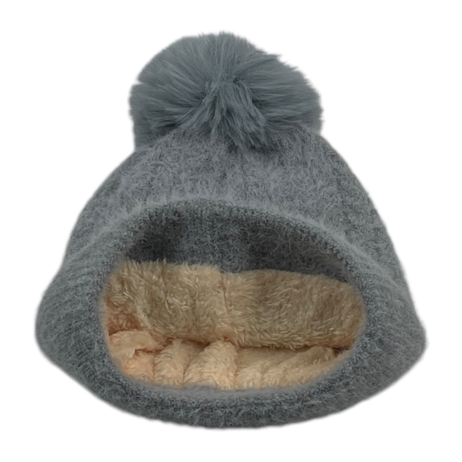 Gorro Cinza Pompom Mulher | Acexarme. Mais modelos Gorros Mulher disponíveis.