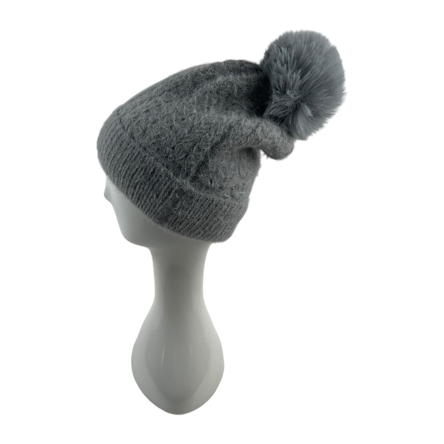 Gorro Cinza Pompom Mulher | Acexarme. Mais modelos Gorros Mulher disponíveis.