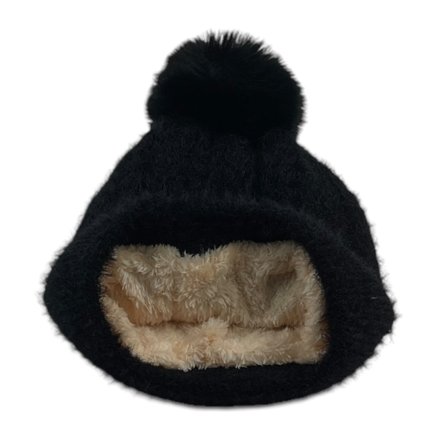 Gorro Preto Pompom Mulher | Acexarme. Mais modelos Gorros Mulher disponíveis.