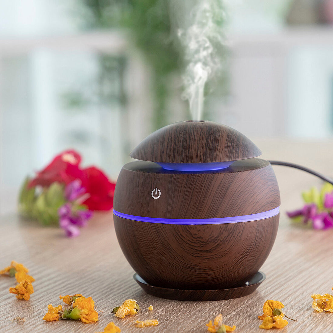 Mini-Humidificador Difusor de Aromas Dark Walnut InnovaGoods | Acexarme. Mais modelos Casa e cozinha, Climatização portátil disponíveis.